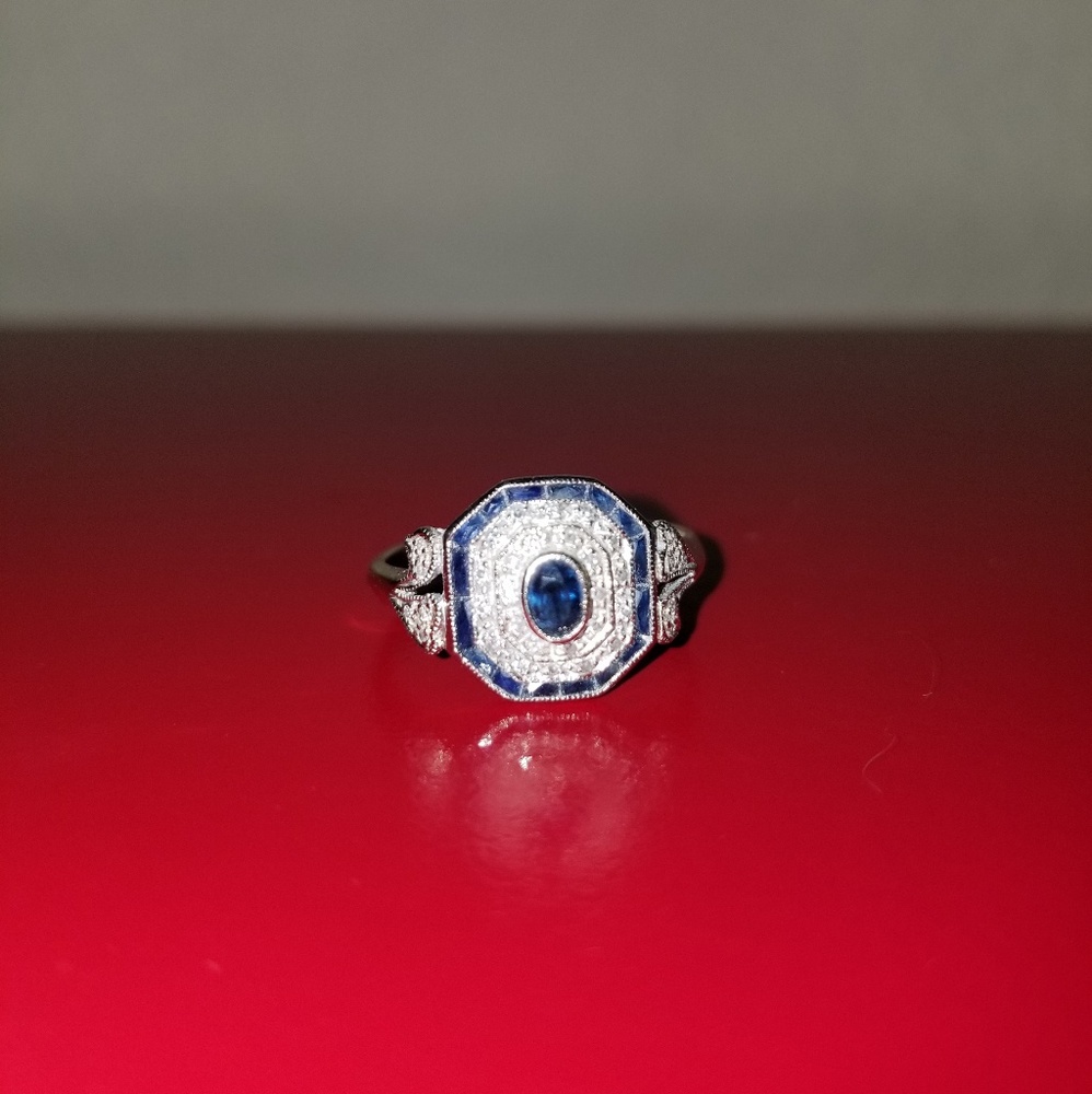 Vintage Sapphire and Diamond Ring